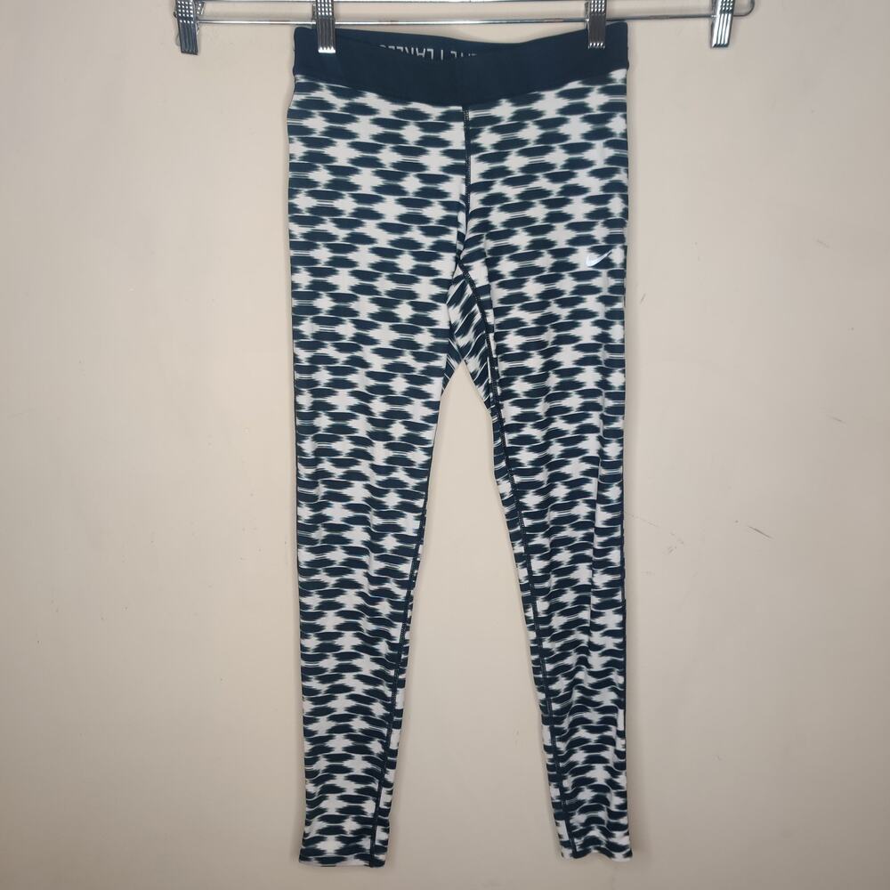 Nike Dri-Fit Printed Tights Black White 29" Inseam Full Length